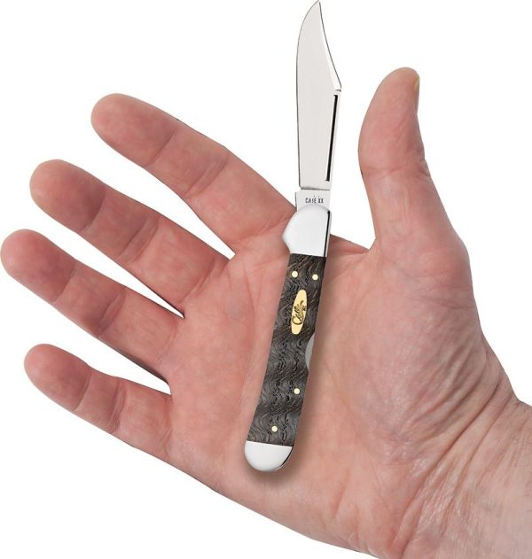 Case Cutlery Mini Copperlock Black Curly Oak Lockback