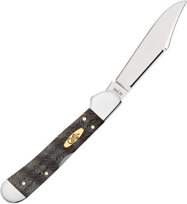 Case Cutlery Mini Copperlock Black Curly Oak Lockback