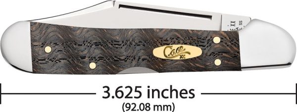 Case Cutlery Mini Copperlock Black Curly Oak Lockback