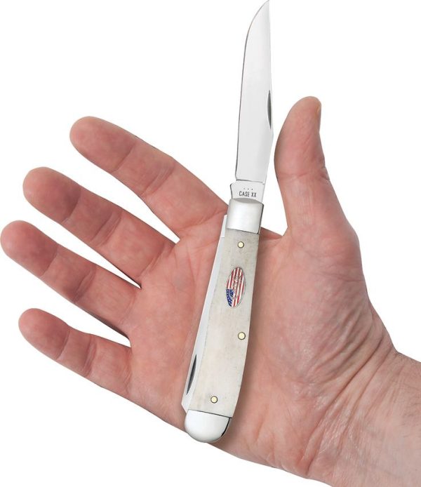 Case Cutlery Trapper Carbon Steel Natural Bone Folding