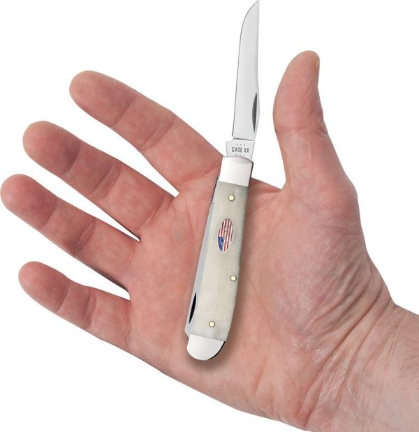 Case Cutlery Mini Trapper Carbon Steel Natural Bone