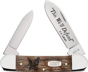 Case Cutlery U.S. Army Canoe Oak - Curly