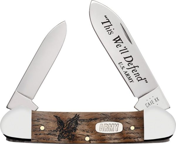 Case Cutlery U.S. Army Canoe Oak - Curly