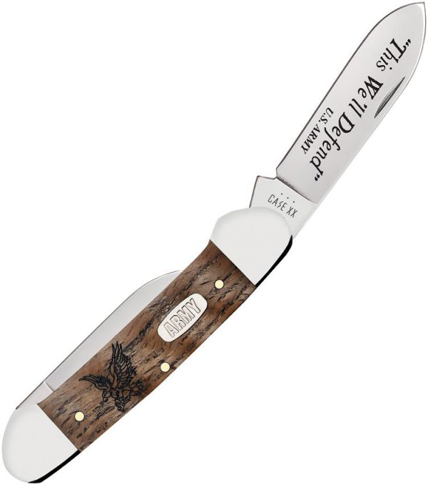 Case Cutlery U.S. Army Canoe Oak - Curly