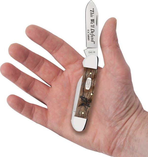 Case Cutlery U.S. Army Canoe Oak - Curly