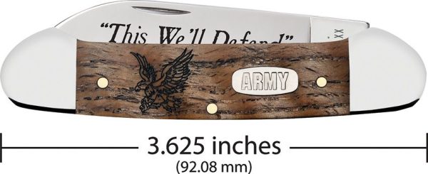 Case Cutlery U.S. Army Canoe Oak - Curly