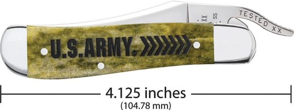 Case Cutlery U.S. Army Russlock - Green Bone