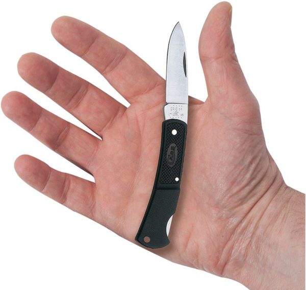 Case Cutlery Caliber Lockback Folding Knife 2" Stainless Blade Black