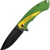 Case Cutlery John Deere Tec X Linerlock - Yellow Green Nylon