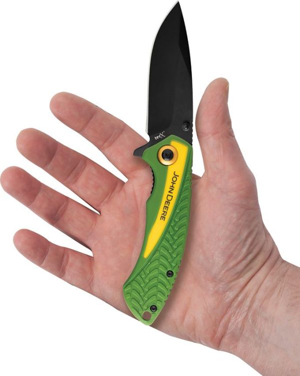 Case Cutlery John Deere Tec X Linerlock - Yellow Green Nylon