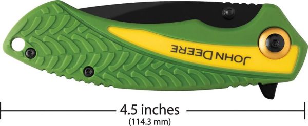 Case Cutlery John Deere Tec X Linerlock - Yellow Green Nylon