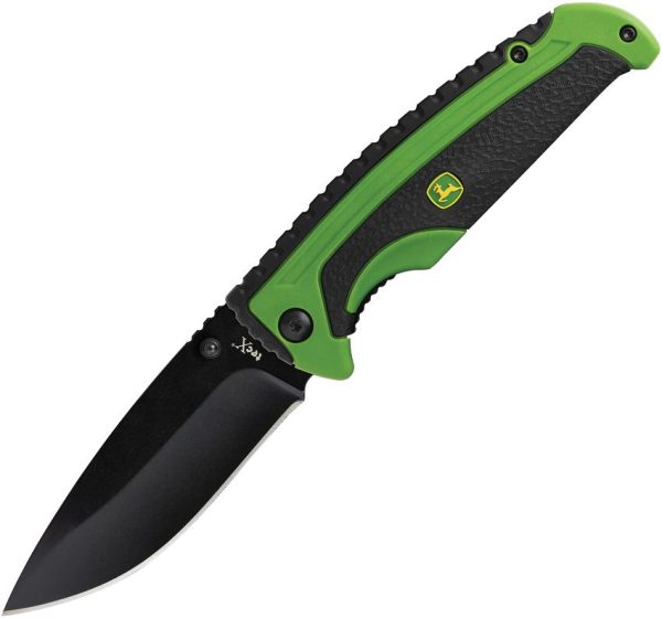 Case Cutlery John Deere Tec X Linerlock - Black Rubber Inlay