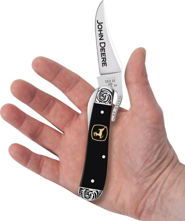 Case Cutlery John Deere Russlock - Black Synthetic Handle