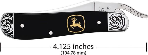 Case Cutlery John Deere Russlock - Black Synthetic Handle