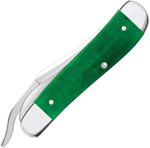Case Cutlery John Deere Russlock Green Bone