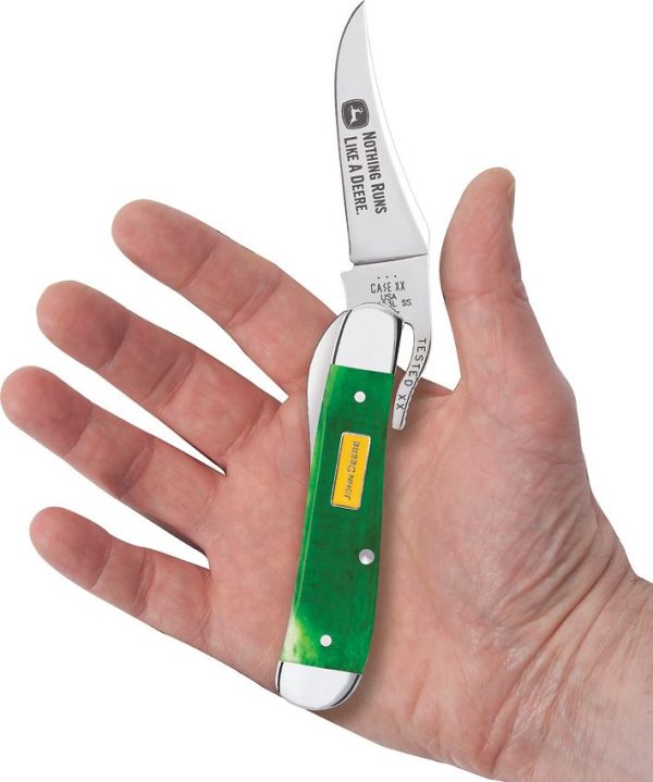 Case Cutlery John Deere Russlock Green Bone