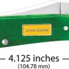 Case Cutlery John Deere Russlock Green Bone
