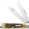 Case Cutlery Trapper Amber Bone Stainless