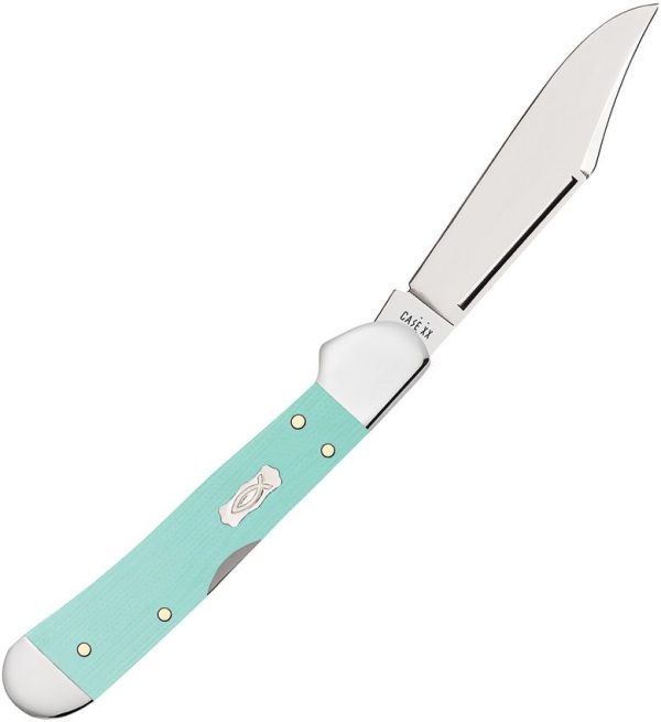Case Cutlery Mini Copperlock Seafoam Green G10