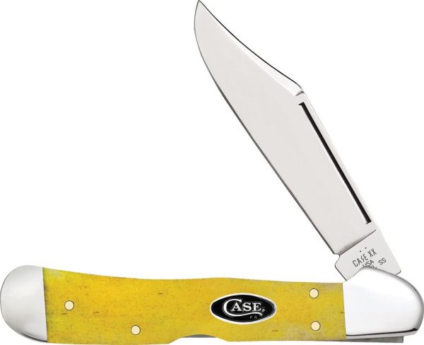 Case Cutlery Copperlock Yellow Bone Locking Folder