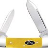 CA20027.jpg Case Cutlery Baby Butterbean Yellow Bone Small Folding Knife