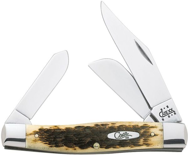 Case Cutlery Jumbo Stockman Amber Bone