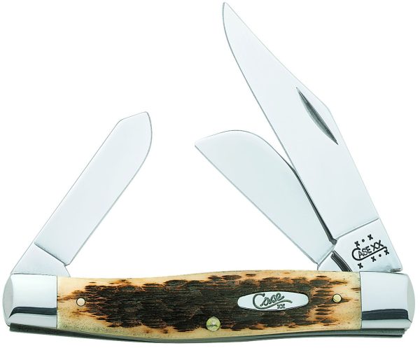 Case Cutlery Jumbo Stockman Amber Bone