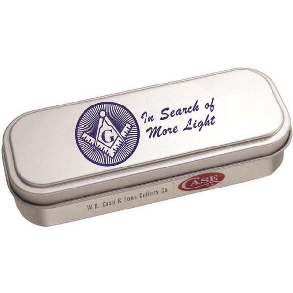 Case Cutlery Masonic Mini Copperlock Blue Bone