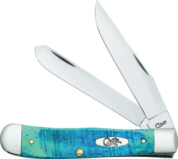 Case Cutlery Trapper Caribbean Blue Jigged Bone