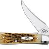Case Cutlery Russlock Amber Bone Stainless Clip