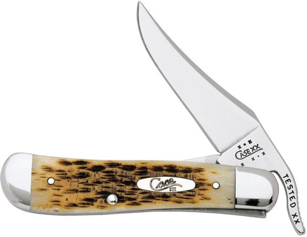 Case Cutlery Russlock Amber Bone Stainless Clip