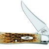 Case Cutlery Russlock Amber Bone Stainless Clip