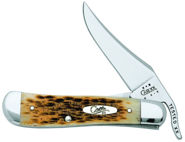 Case Cutlery Russlock Amber Bone Stainless Clip