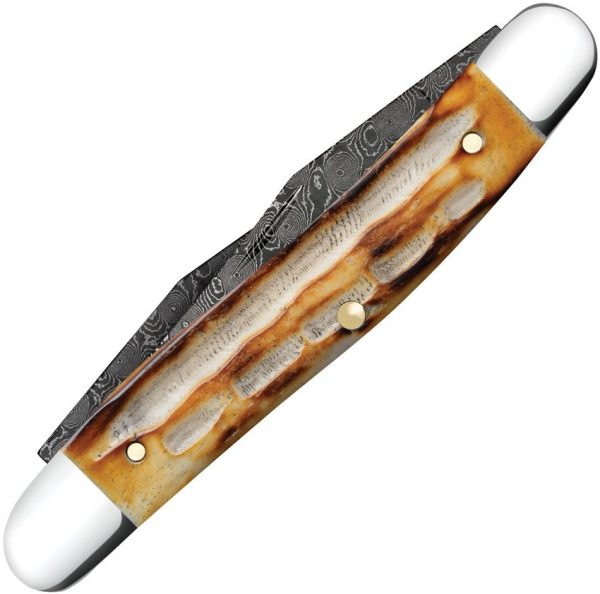 Case Cutlery Muskrat Burnt Bone - Damascus Steel