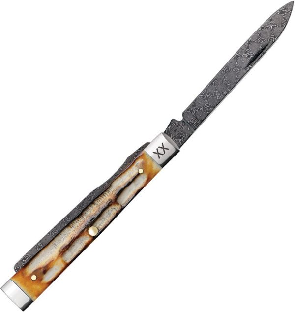 Case Cutlery Baby Doc Burnt Bone - Damascus Steel