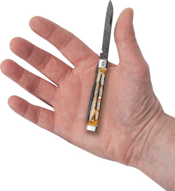 Case Cutlery Baby Doc Burnt Bone - Damascus Steel