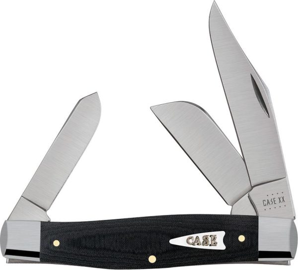 Case Cutlery Stockman Black Micarta - Three-Blade