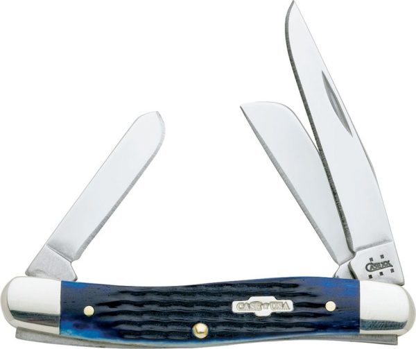 Case Cutlery Medium Stockman Blue Bone Folding Knife
