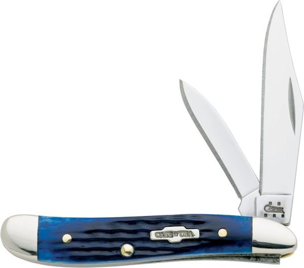 Case Cutlery Peanut Blue Bone Folding Knife