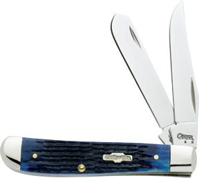Case Cutlery Mini Trapper Blue Bone Folding Knife