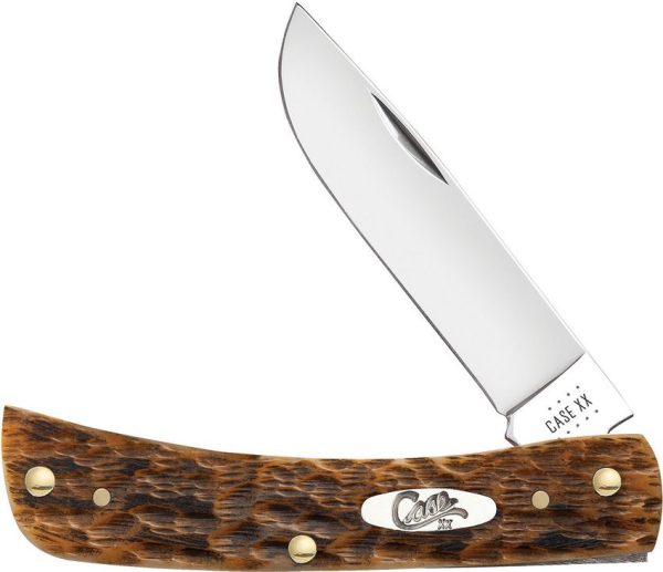 Case Cutlery Sod Buster Jr Amber Bone Skinner