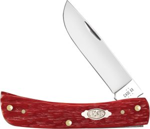Case Sod Buster Jr Dark Red Bone Folding Skinner