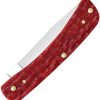 Case Sod Buster Jr Dark Red Bone Folding Skinner