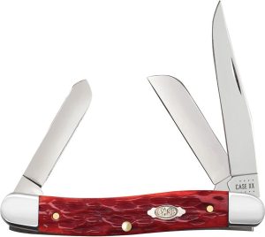 Case Stockman Dark Red Bone Triple Blade