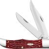 Case Folding Hunter Dark Red Bone Dual Blade