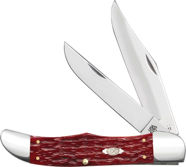 Case Folding Hunter Dark Red Bone Dual Blade