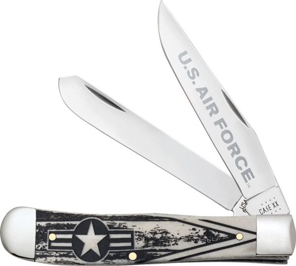 Case Cutlery Air Force Trapper Etched - Bone