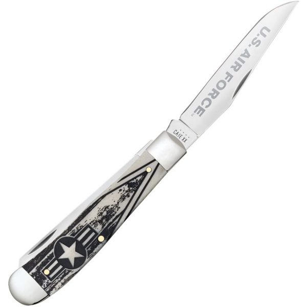 Case Cutlery Air Force Trapper Etched - Bone