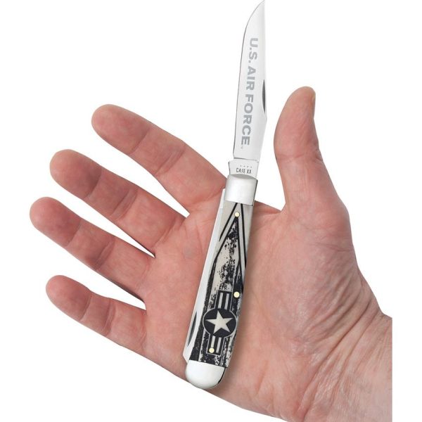 Case Cutlery Air Force Trapper Etched - Bone
