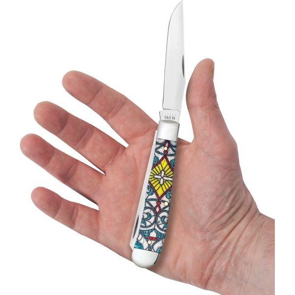 Case Cutlery Trapper Stained Glass - Bone